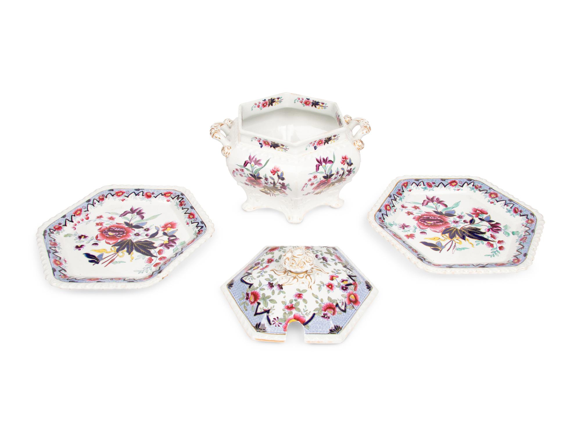 An English Stoneware Dinner Service