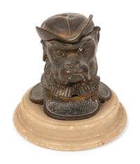 A Collection of Four Dog-Themed Inkwells