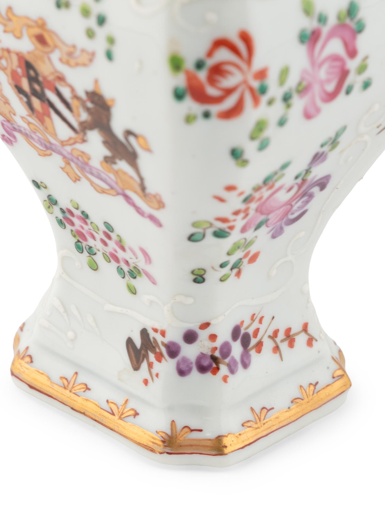 A Pair of Samson Porcelain Tea Caddies with Italian Giltwood Brackets