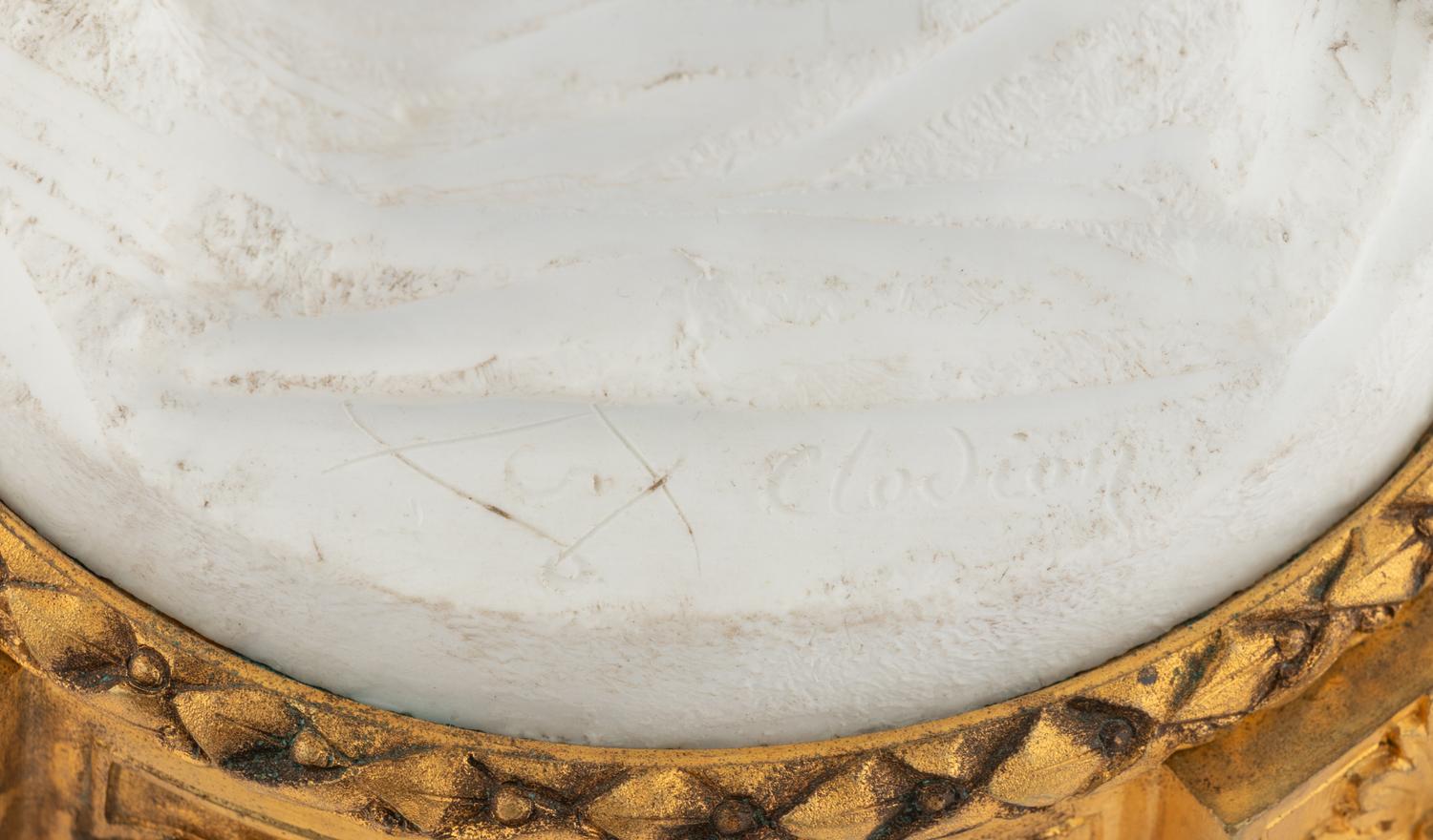 A French Gilt Bronze Mounted Biscuit Porcelain Group