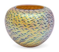 A Lundberg Studios Iridescent Art Glass Vase