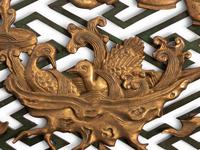 12 Chinese Carved and Reticulated Rectangular Wood Panels