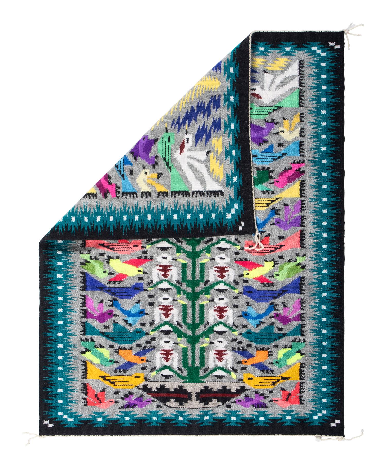 Colorful Navajo Tree of Life Weaving / Rug