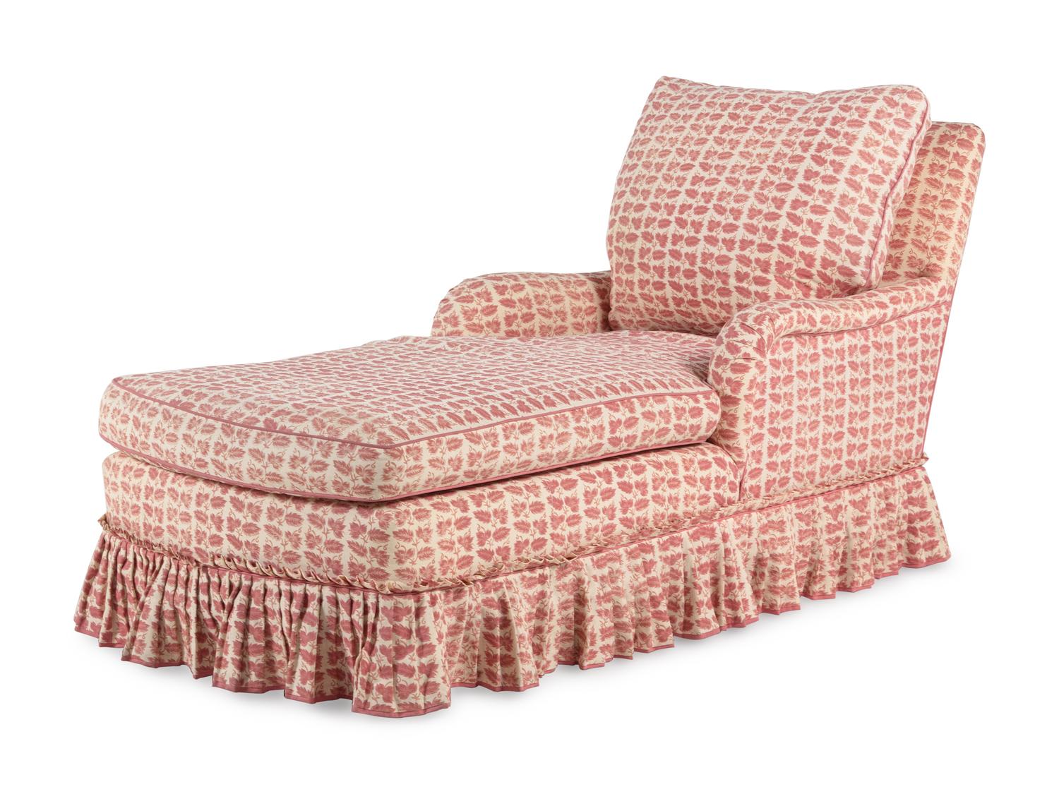 A Custom Upholstered Chaise Longue