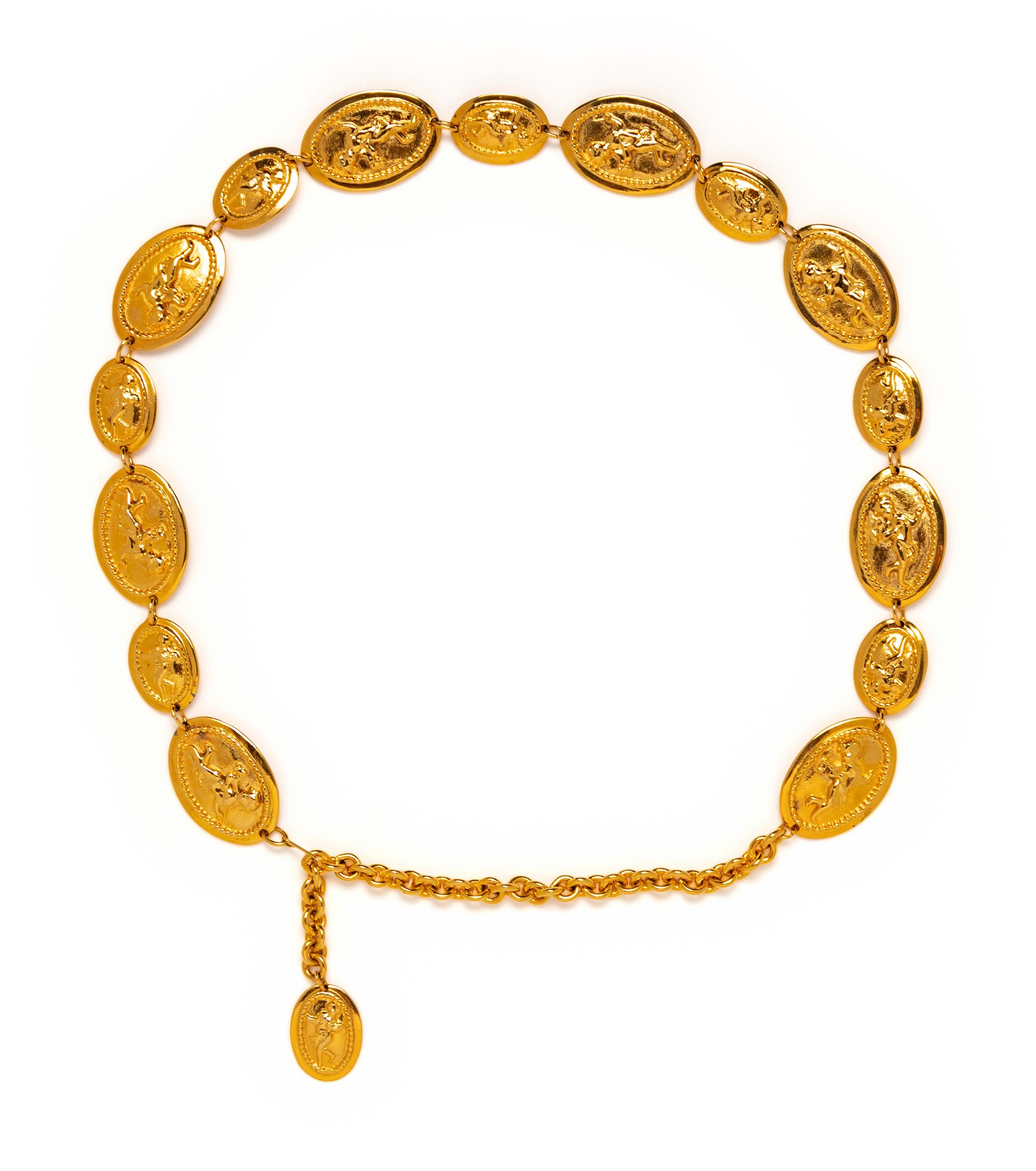 Chanel, Gold-Tone Medallion Chain Belt