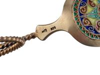 Thirty Russian Silver and Enamel Spoons and Forks