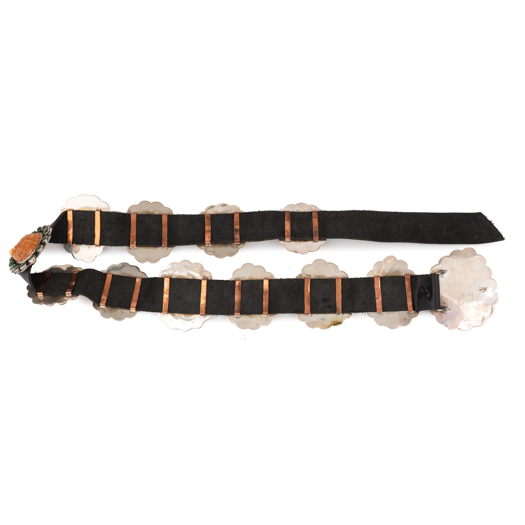 Navajo Silver and Shell Concha Belt