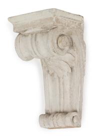 A Group of Louis XVI Style Carved and Painted Wood Wall Brackets Height 9 inches. — 20TH CENTURY