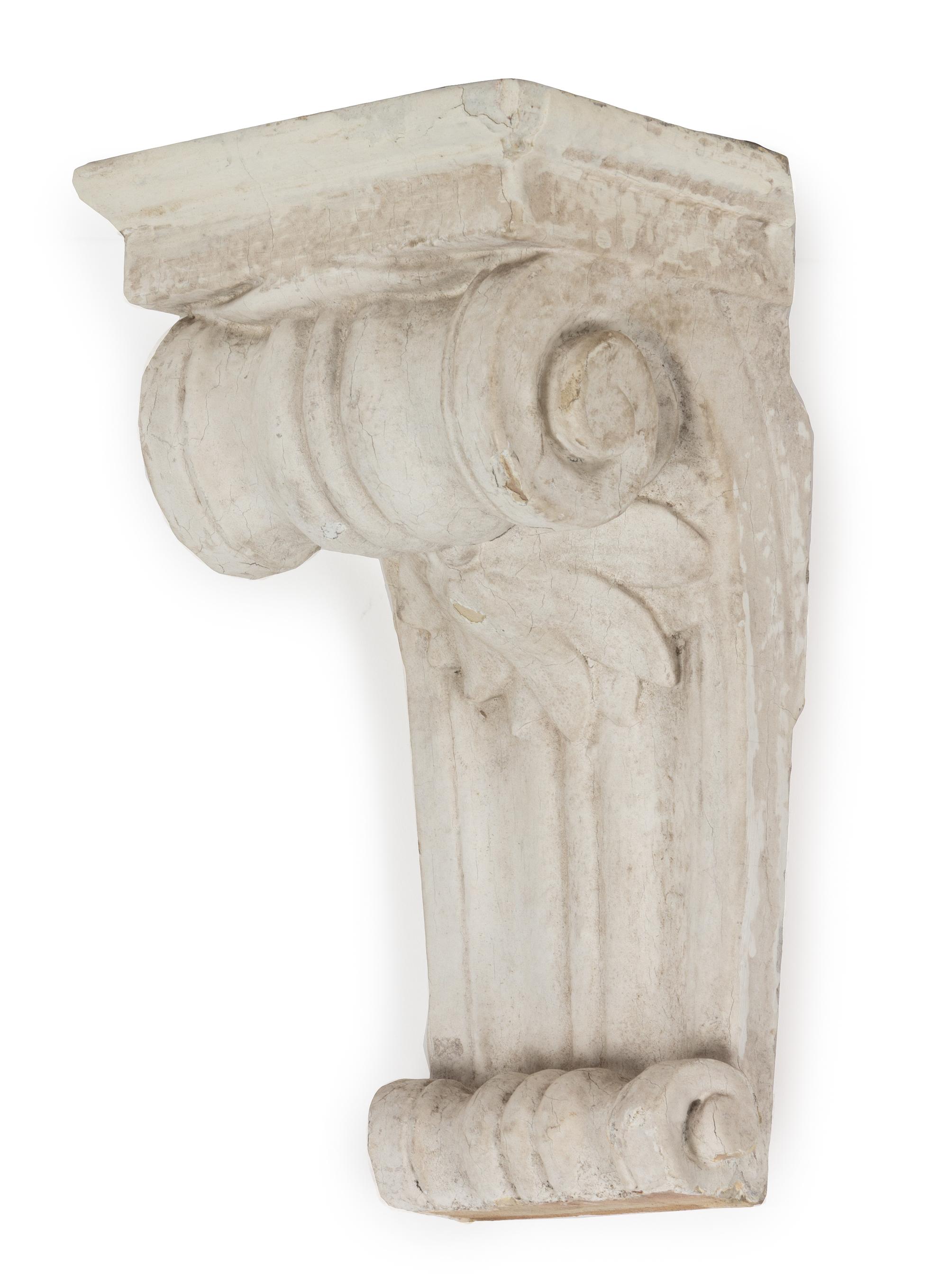 A Group of Louis XVI Style Carved and Painted Wood Wall Brackets Height 9 inches. — 20TH CENTURY