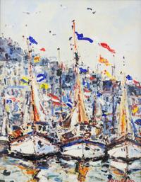 Jean Pierre Dubord, (French, b. 1949), Ca Fete a Honfleur