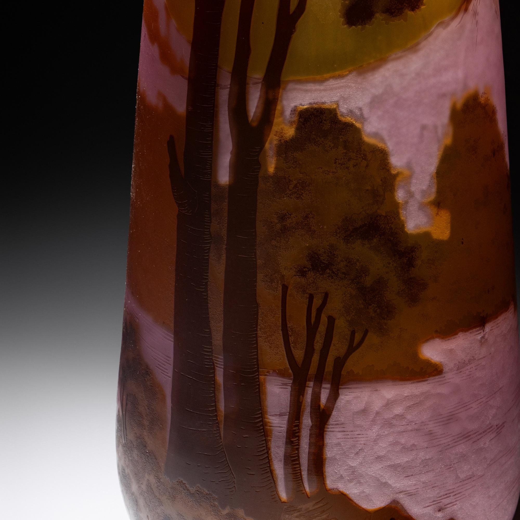 Cameo Glass landscape vase, c. 1900