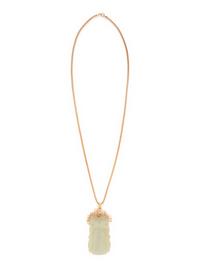 YELLOW GOLD AND JADE PENDANT/NECKLACE
