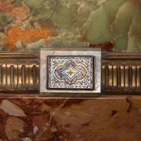 A French Onyx and Champlevé Mounted Pedestal