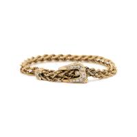 YELLOW GOLD AND DIAMOND BUCKLE BRACELET