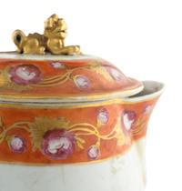 Four Chinese Export Parcel Gilt Porcelain Articles