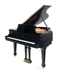 A Steinway and Sons Black Lacquer Model S Baby Grand Piano
