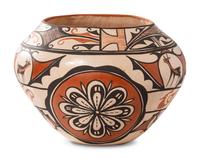 Pottery Bowl, with Heartline Deer