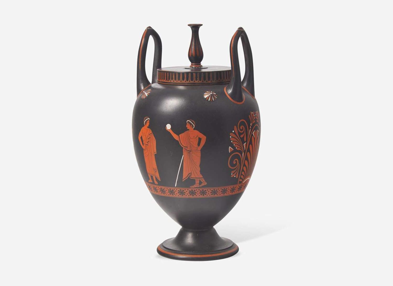 A Wedgwood Black Basalt Vase and Cover, UK, circa 1800