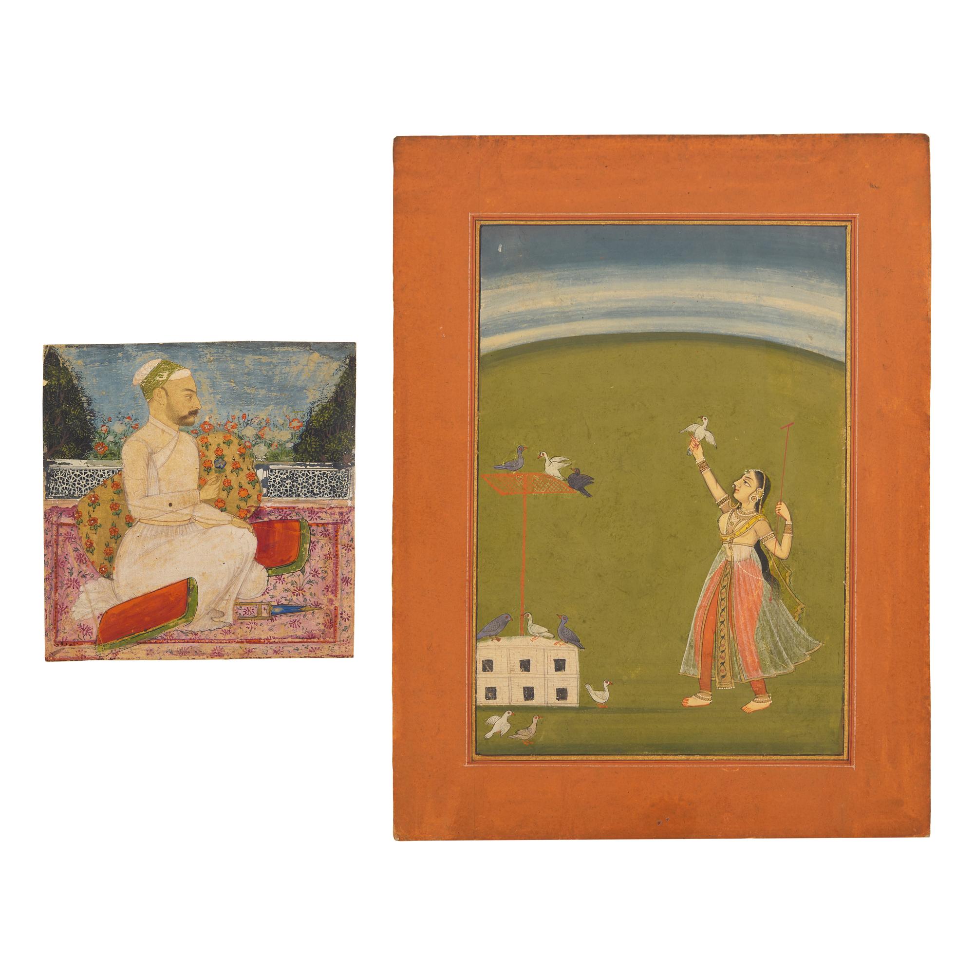 Two Indian Miniature Paintings — 印度細密畫兩幅