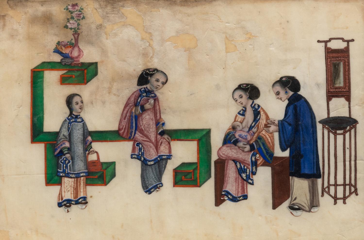A Group of Twelve Chinese Export Pith Paintings