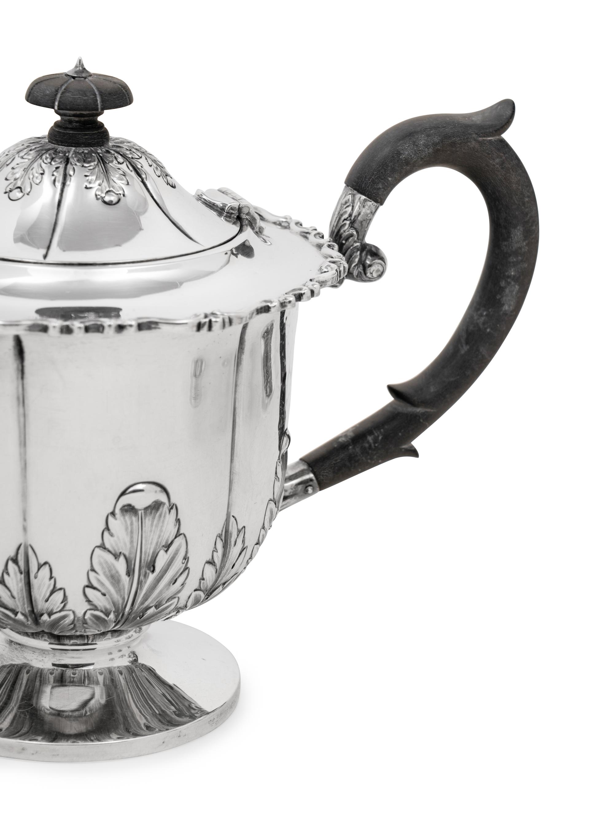 An English Silver Four-Piece Tea and Coffee Service