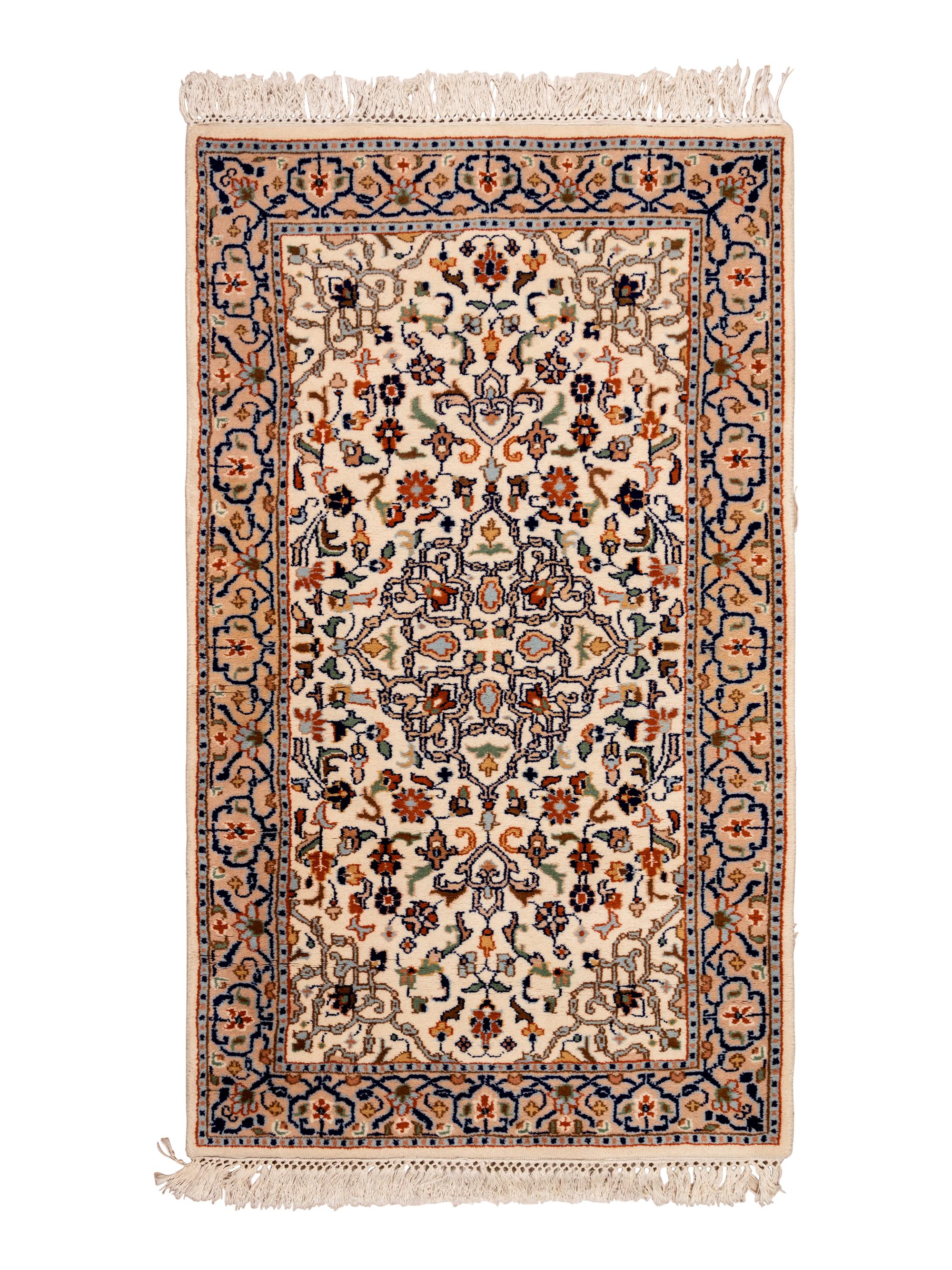 Three Indo-Persian Wool Mats and a Persian Pictorial Wool Mat