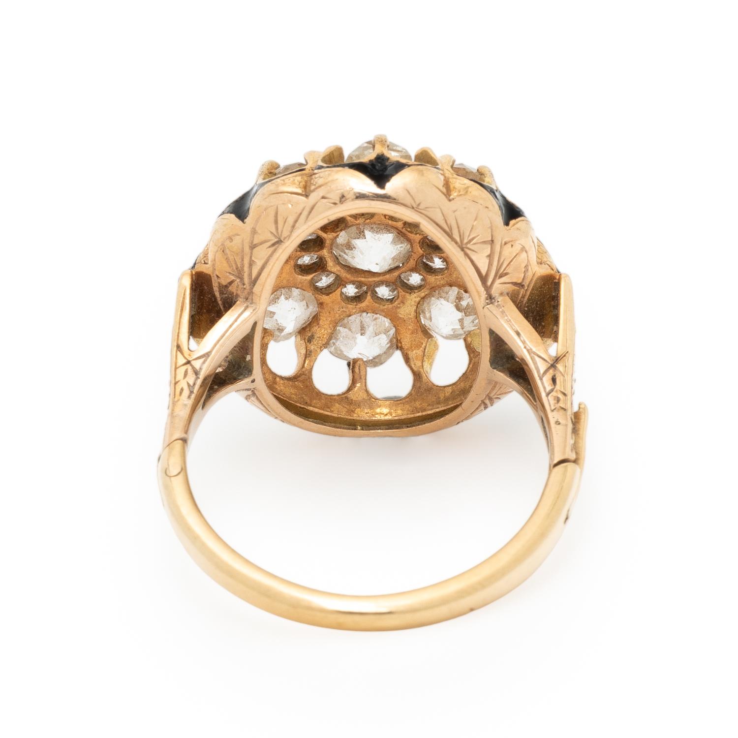 ANTIQUE, DIAMOND CLUSTER RING