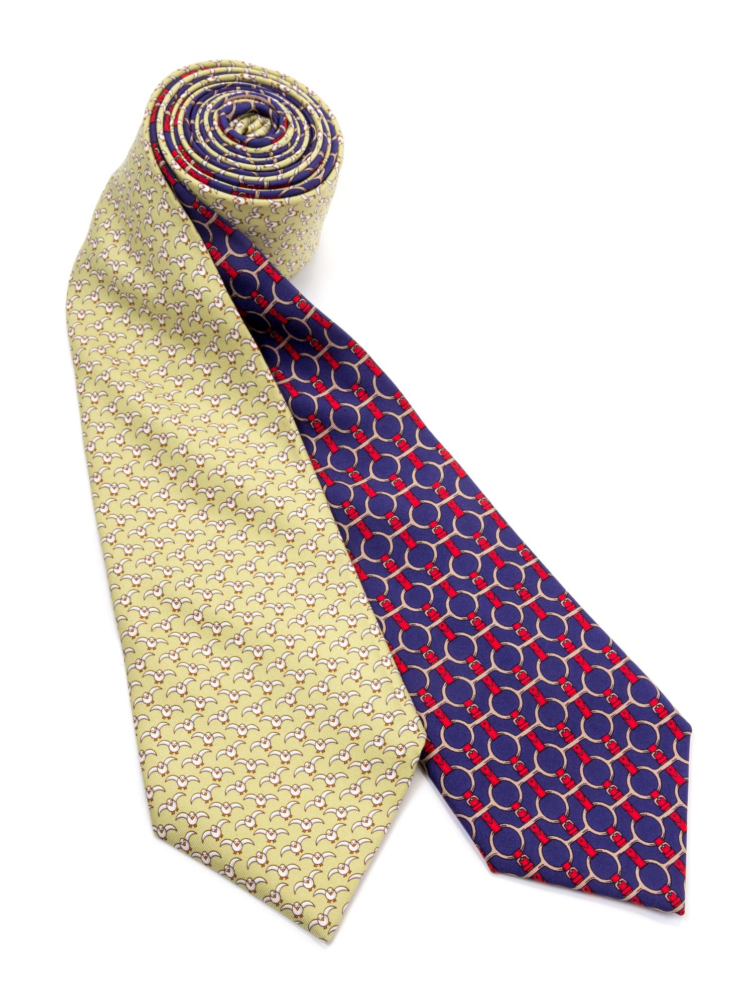 A Pair of Hermès Silk Ties,