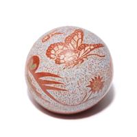 Sgraffito Seed Jar, with Butterfly