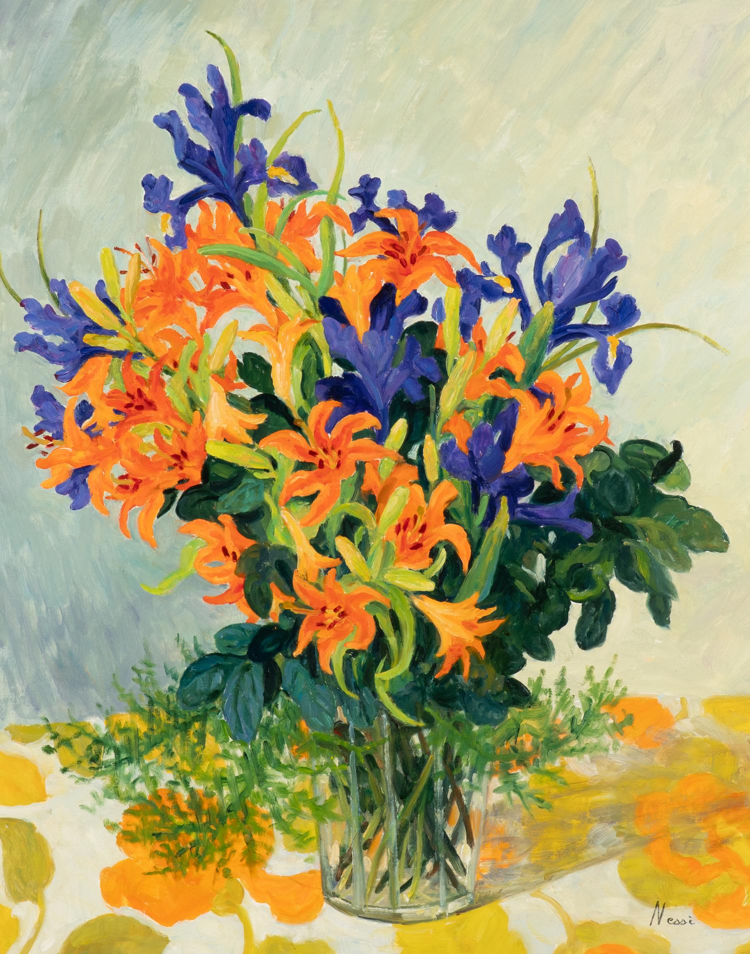 Martagons et Iris Violets