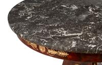 A Louis Phillippe Gilt Bronze Mounted Mahogany Marble-Top Center Table