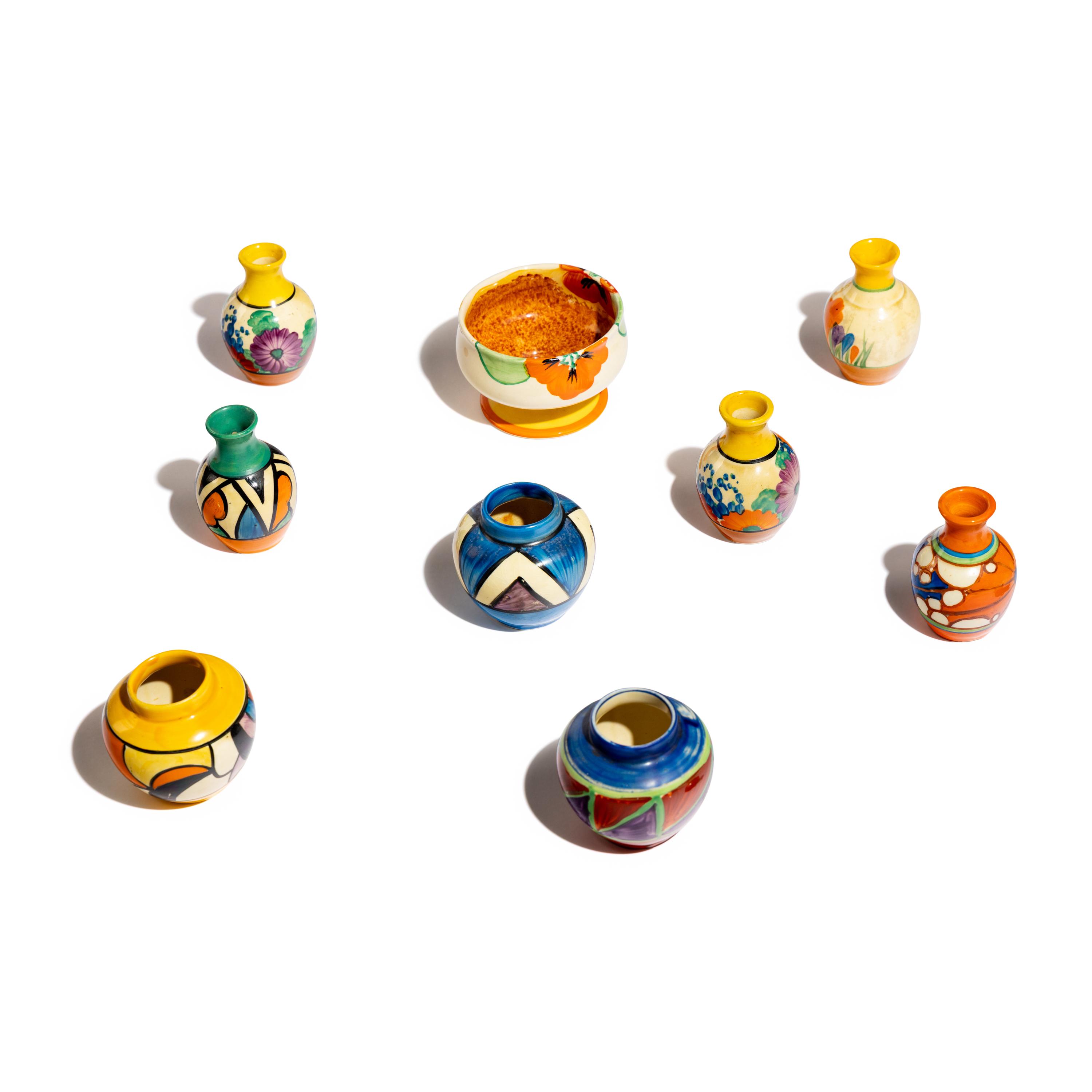 Clarice Cliff (English, 1899–1972) — Group of 24 Small Articles