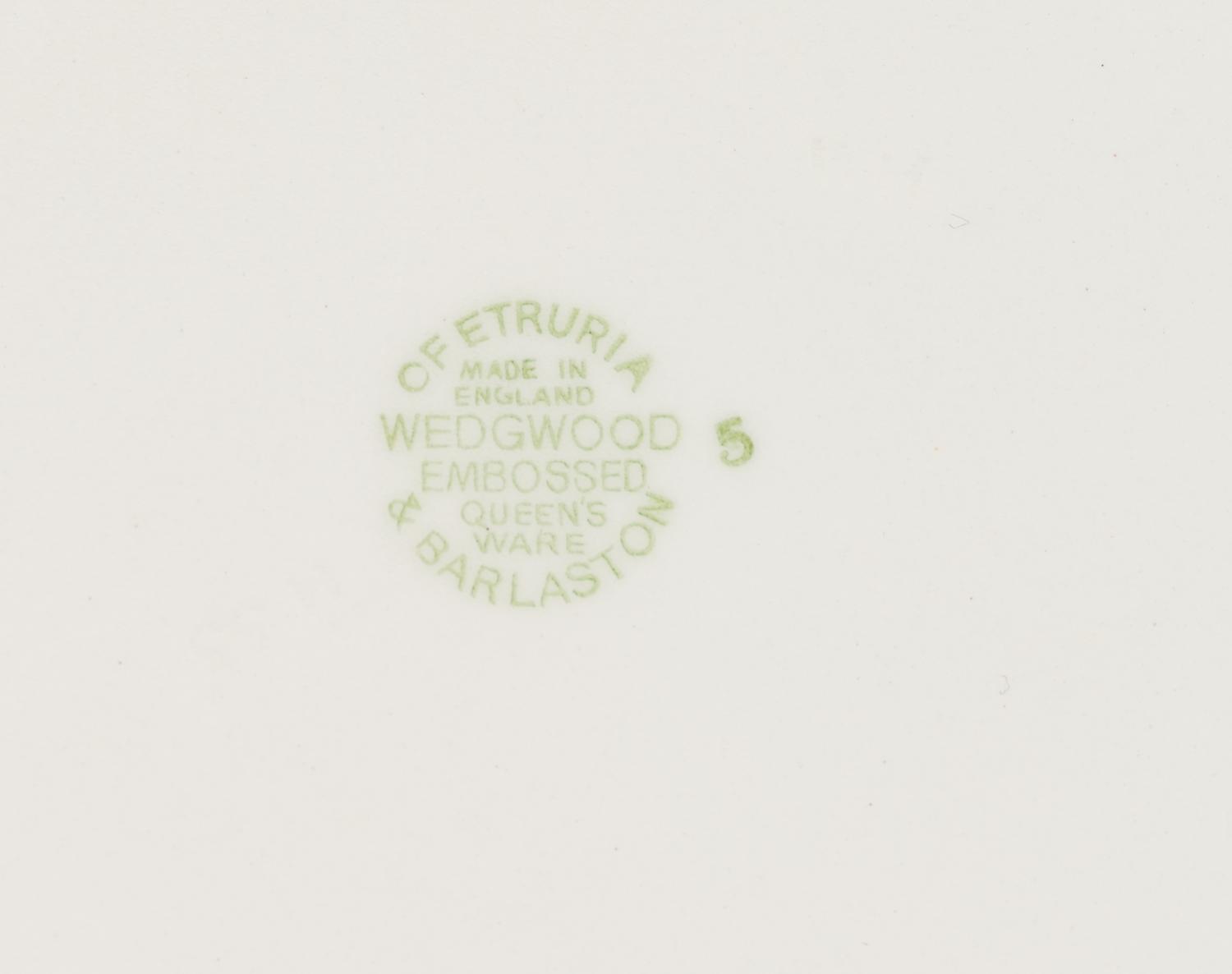 A Wedgwood Embossed Queensware Ceramic Dinner Service