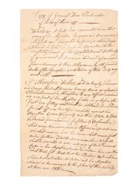 [REVOLUTIONARY WAR]. HOWE, General William (1729-1814). "Copy of General How's [ sic ] Proclamation of the 15 of March 1777" offering pardons to Continental Army soldiers who disarm and join the Loyalist cause. N.p., [1777].