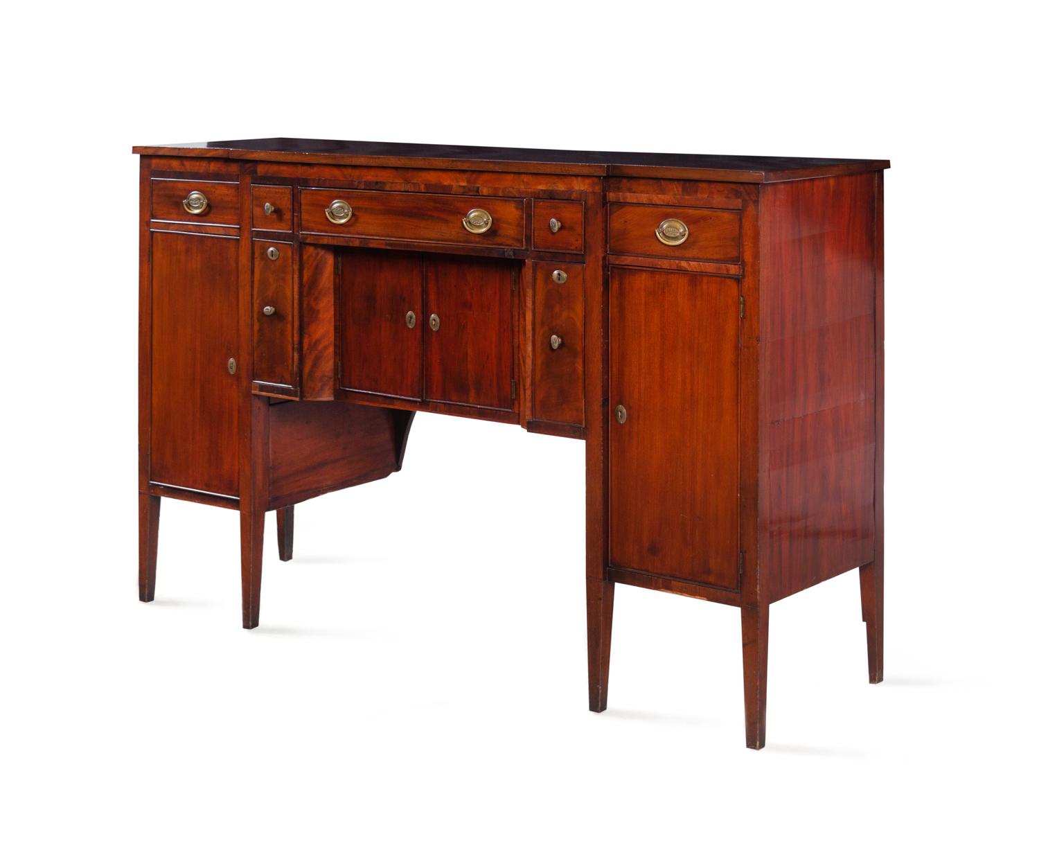 A Federal Mahogany Breakfront Sideboard