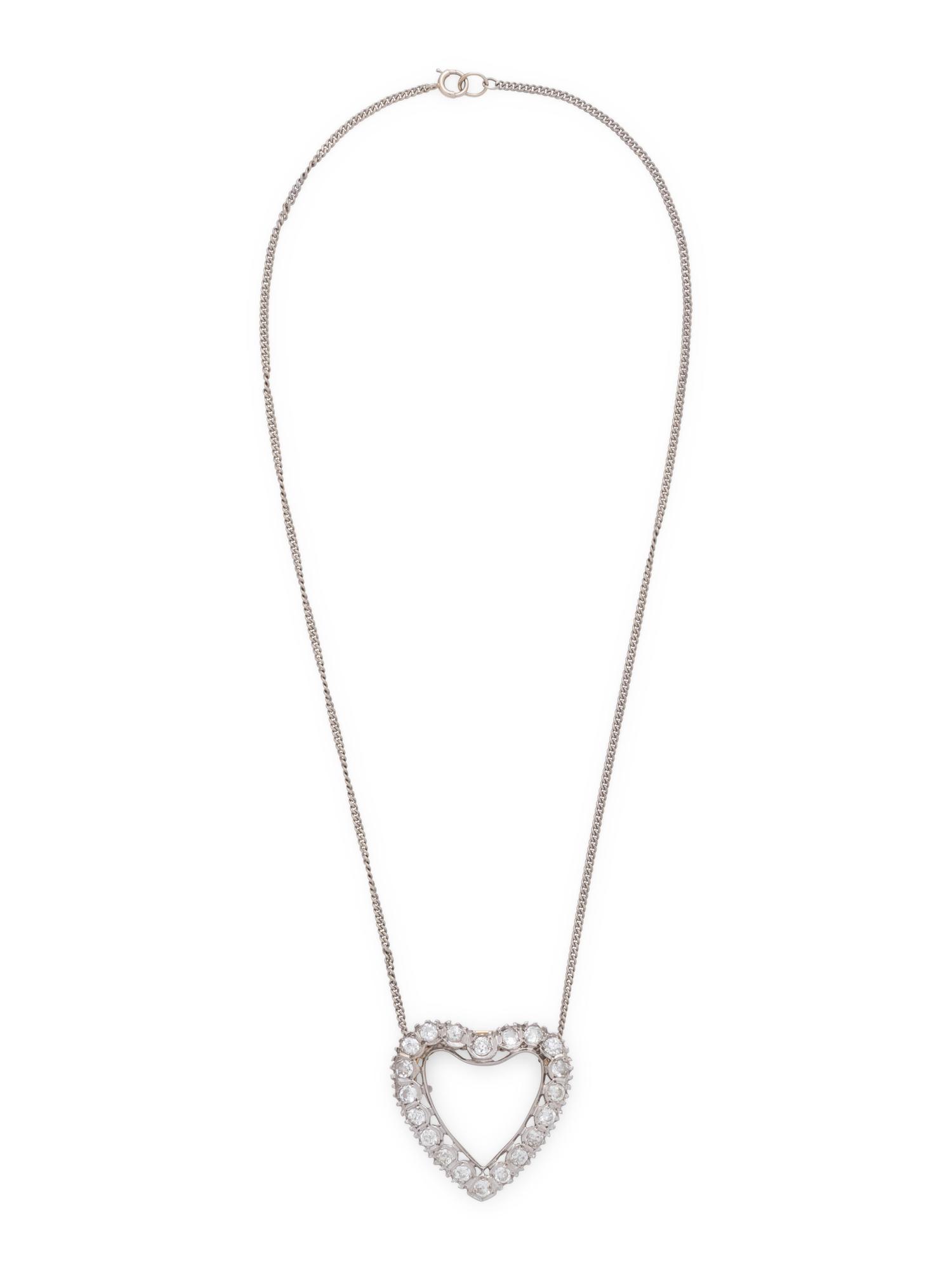DIAMOND HEART PENDANT/BROOCH