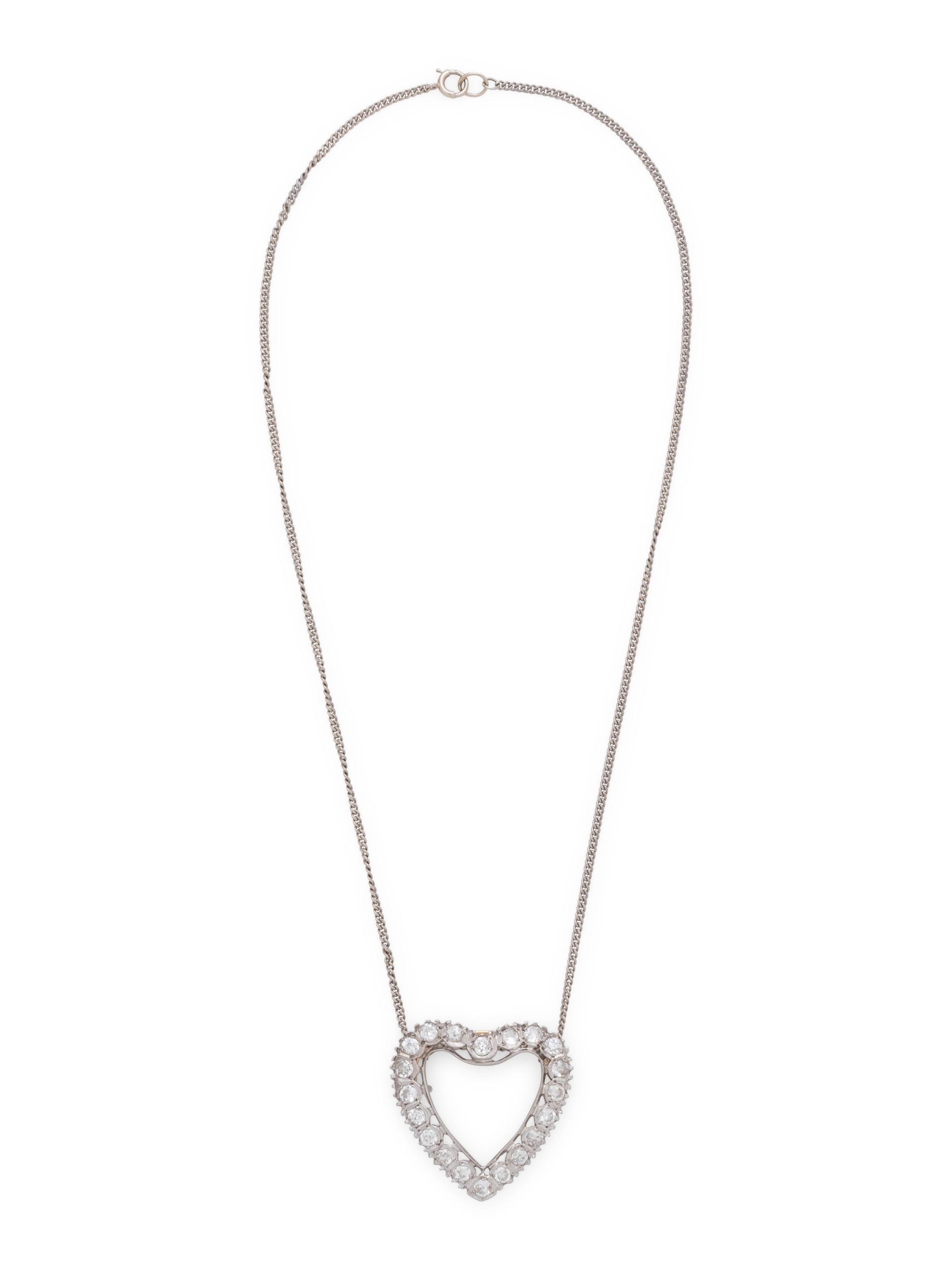 DIAMOND HEART PENDANT/BROOCH