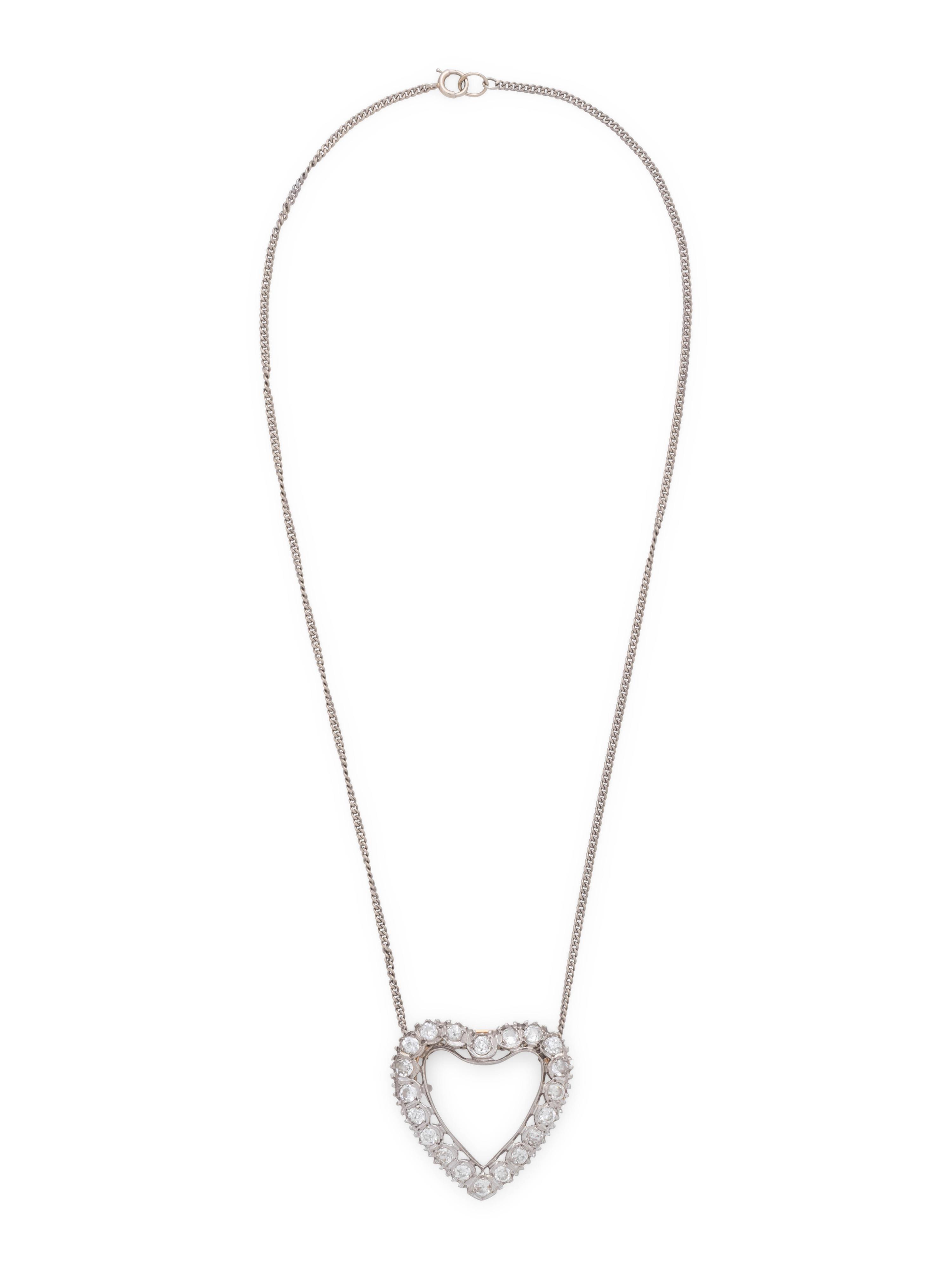 DIAMOND HEART PENDANT/BROOCH