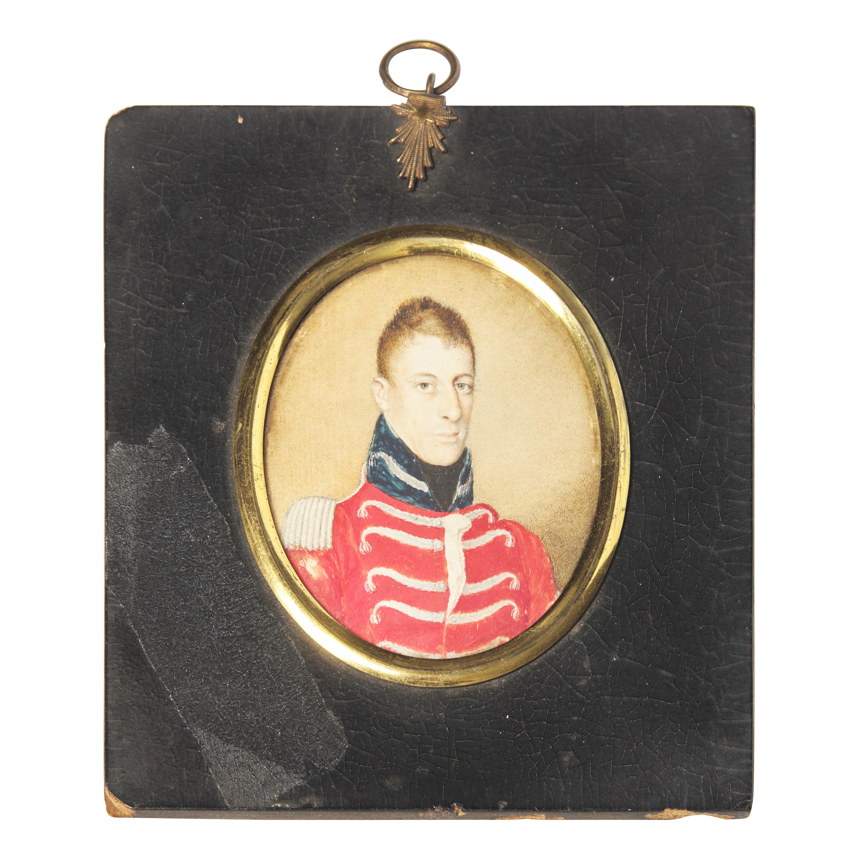 English School 19th Century, A Portrait Miniature of a British Officer