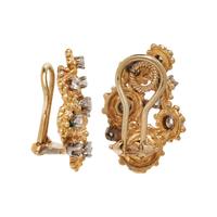 YELLOW GOLD AND DIAMOND CLIP EARRINGS