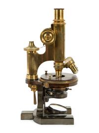 A Vintage Brass Microscope