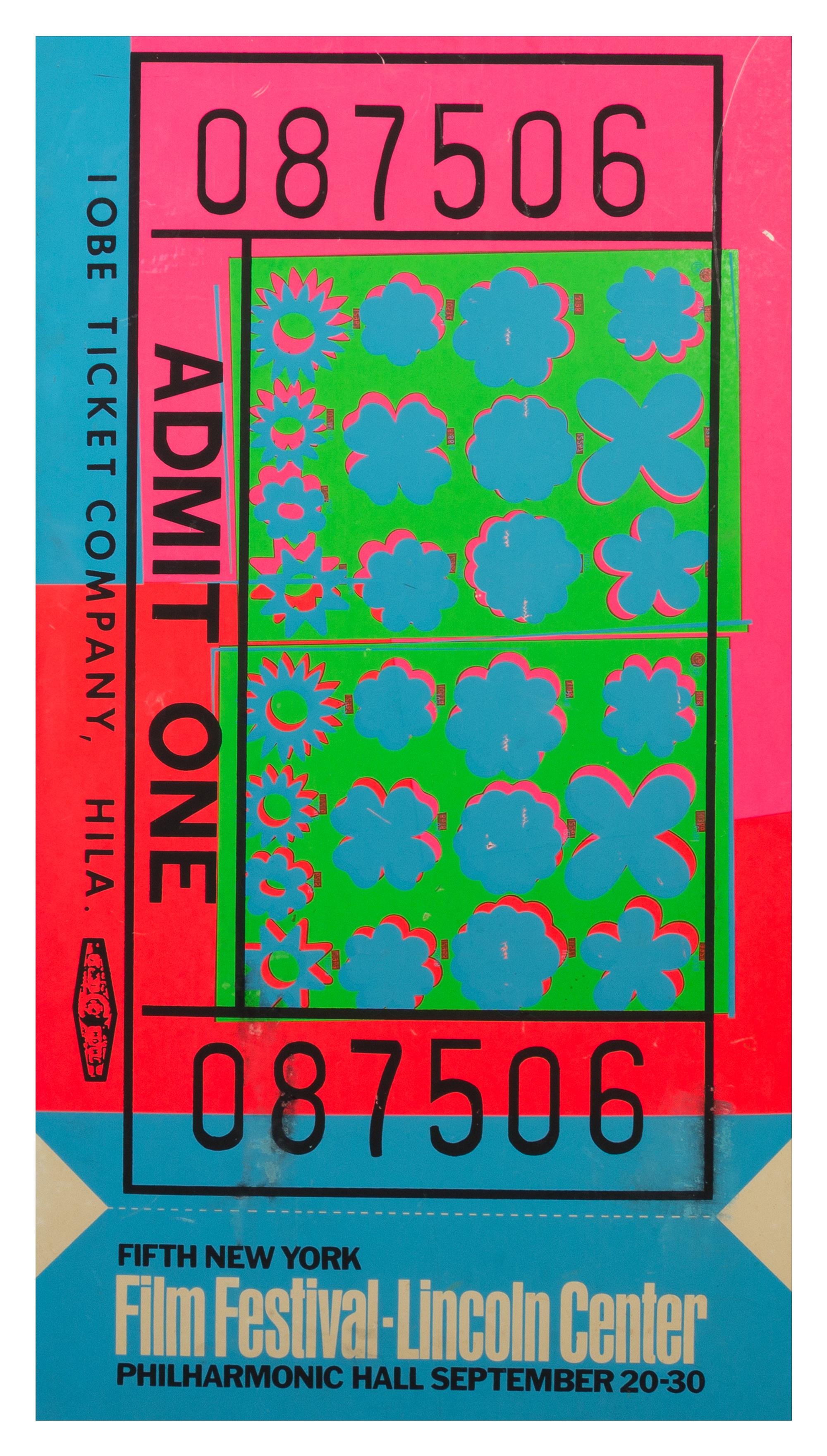 Andy Warhol, (American, b. 1928), Lincoln Center Ticket, 1967