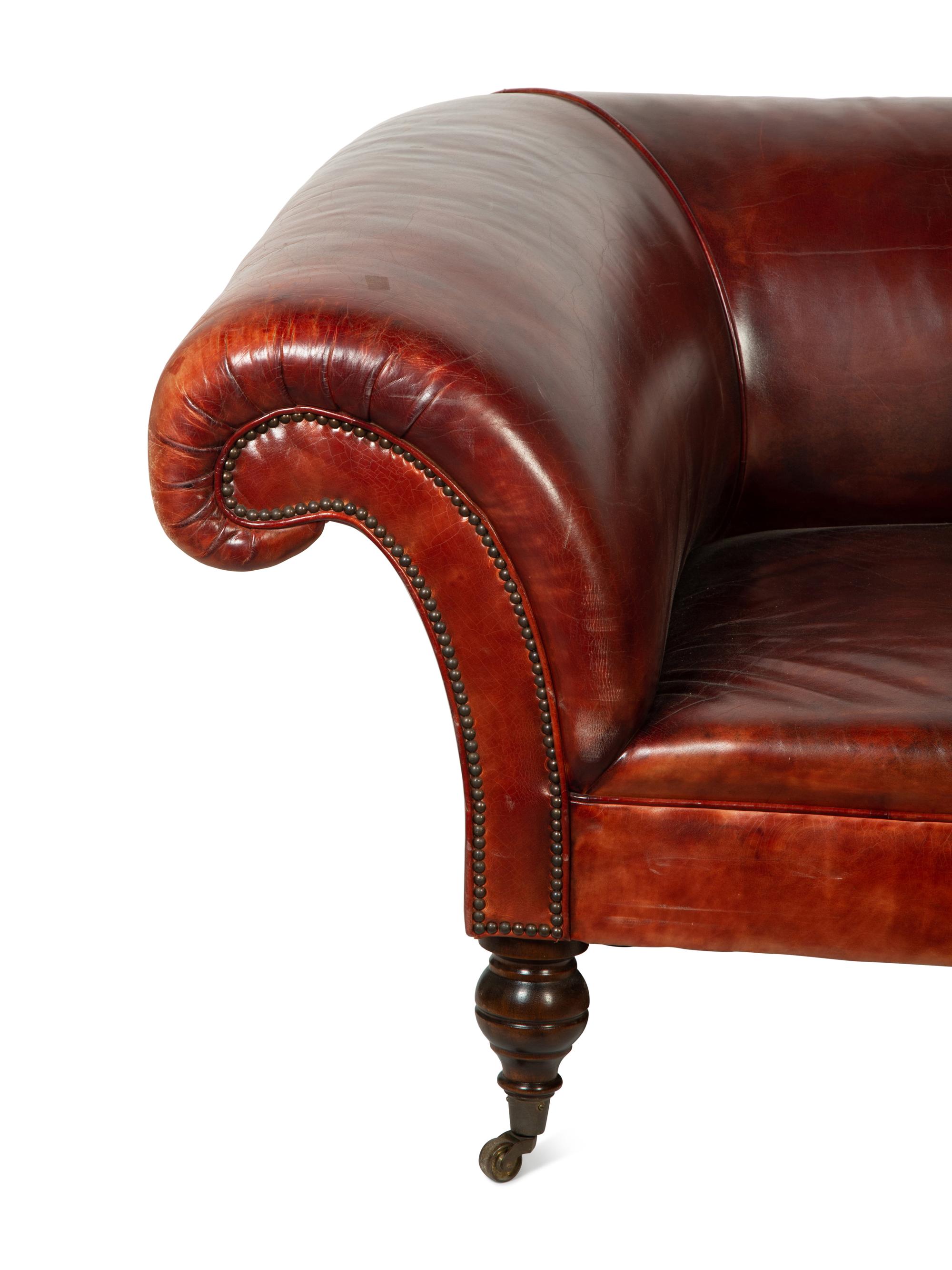 A George Smith Leather Sofa