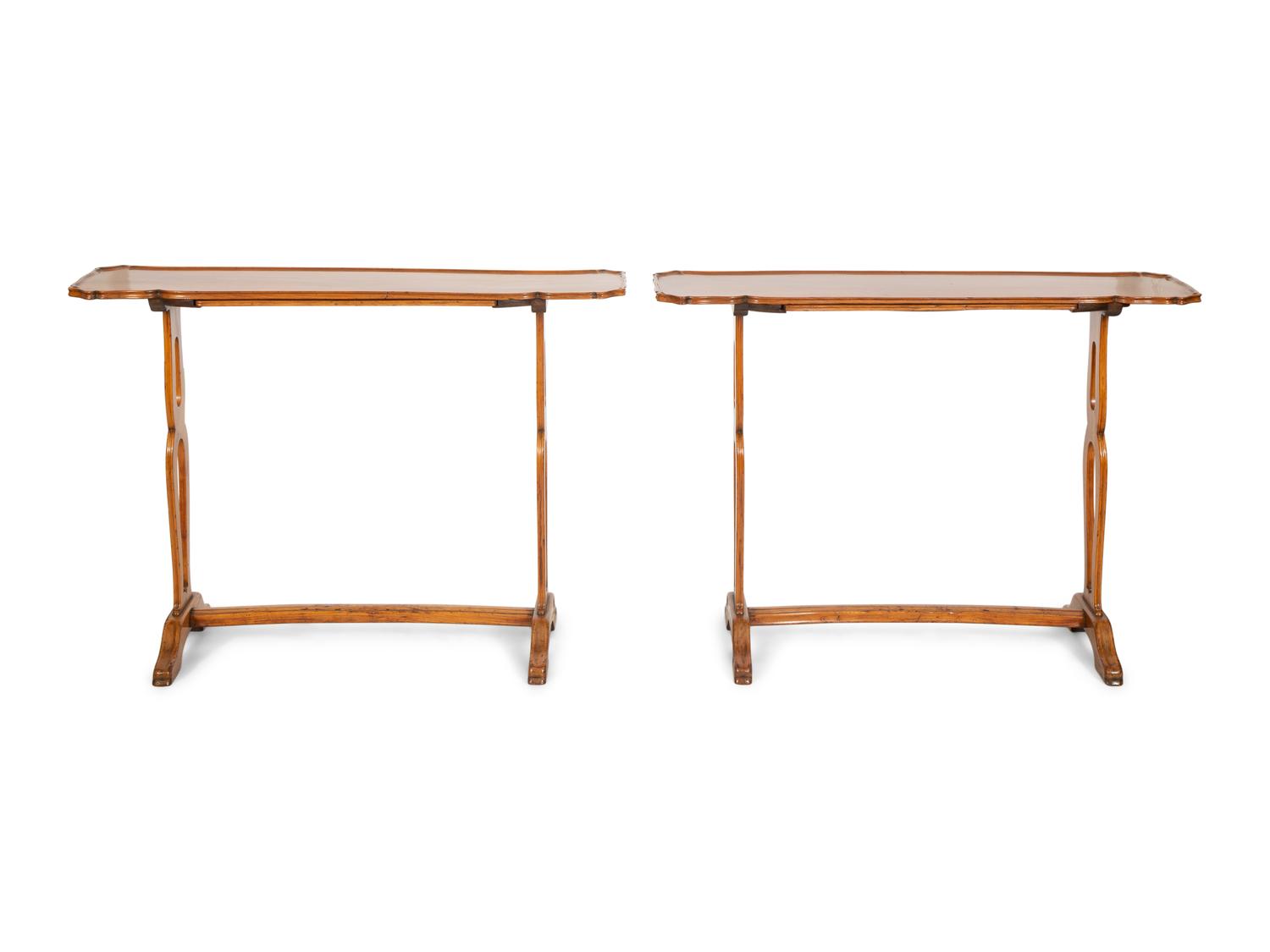A Pair of French Fruitwood Side Tables