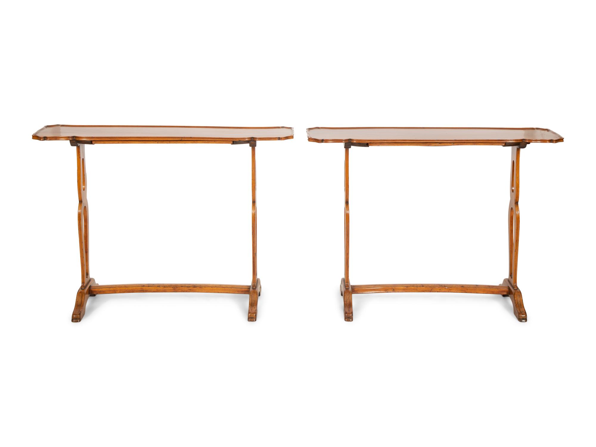 A Pair of French Fruitwood Side Tables