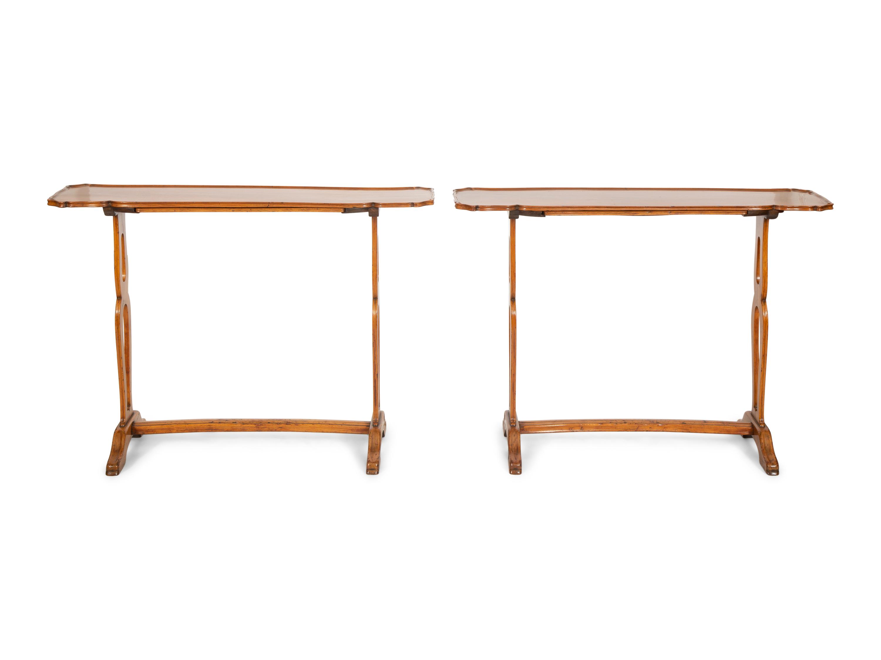 A Pair of French Fruitwood Side Tables