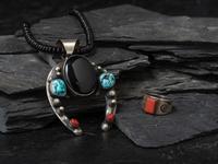Coin Silver and Turquoise Cuff Bracelet
