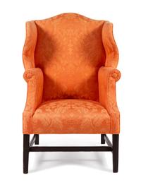 A Chippendale Style Mahogany Wing Chair