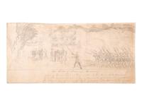 [CIVIL WAR]. The Battle of Boonville, Missouri, Fought by General Lyon on June 17, 1861 . Original pencil sketch by Moses Kaufman.