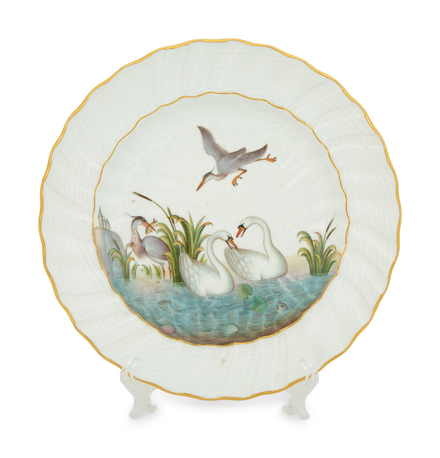 A Meissen Porcelain "Swan Service" Plate — 19TH/20TH CENTURY